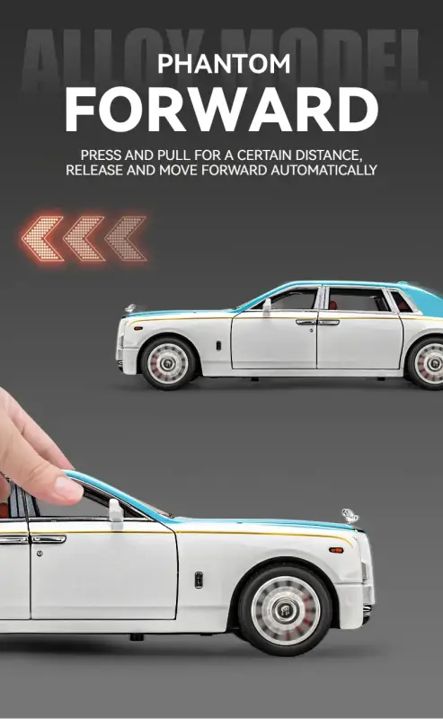 Rolls-Royce Phantom 1:18 Model Samochodu Metalowy Dźwięk
