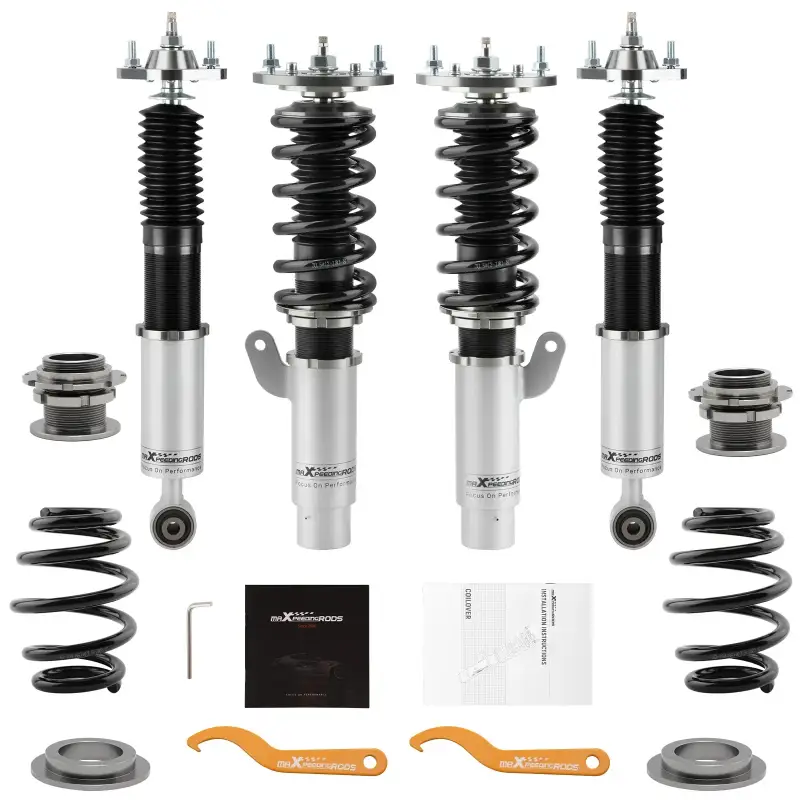 Zawieszenie Coilover 24-stopniowa Regulacja Amortyzatorów BMW E46 320i 325i 330i (1998-2005) Regulacja Wysokości Sprężyny Kąt Nachylenia