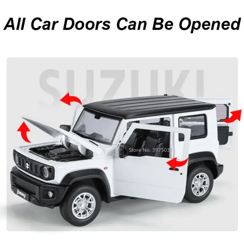 Suzuki Jimny 1:24 Model Samochodu Metalowy Dźwięk i Światło