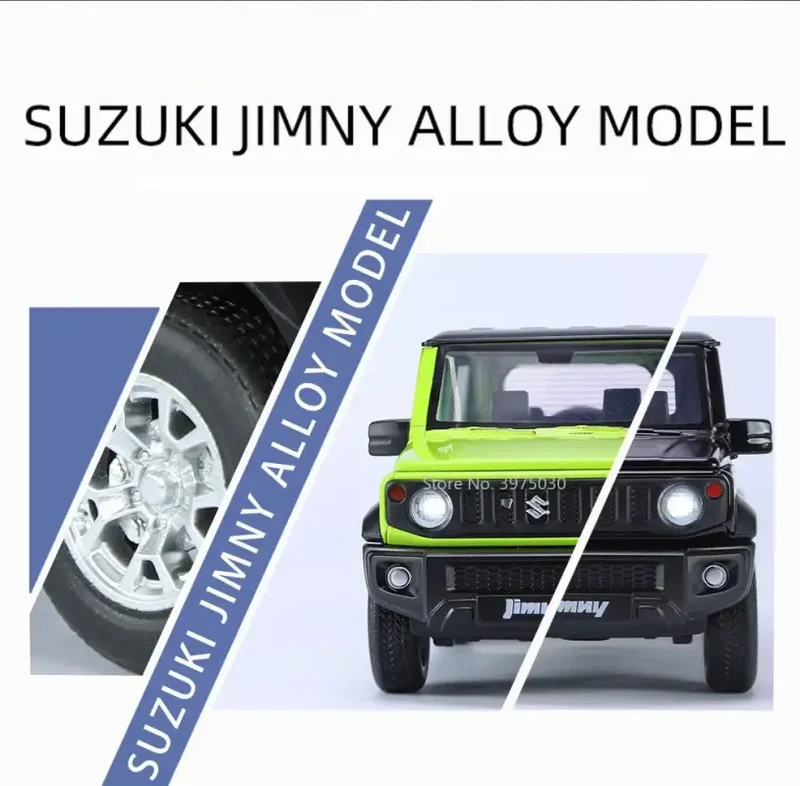 Suzuki Jimny 1:24 Model Samochodu Metalowy Dźwięk i Światło