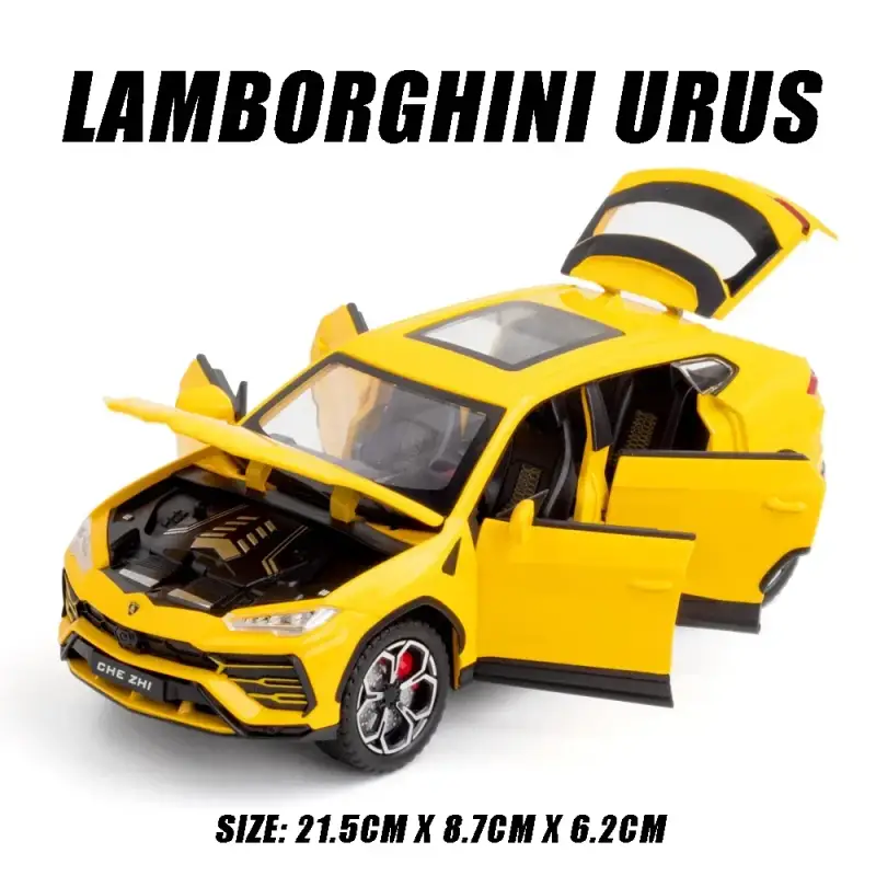 Lamborghini Urus 1:24 Model Samochodu Metalowy Dźwięk