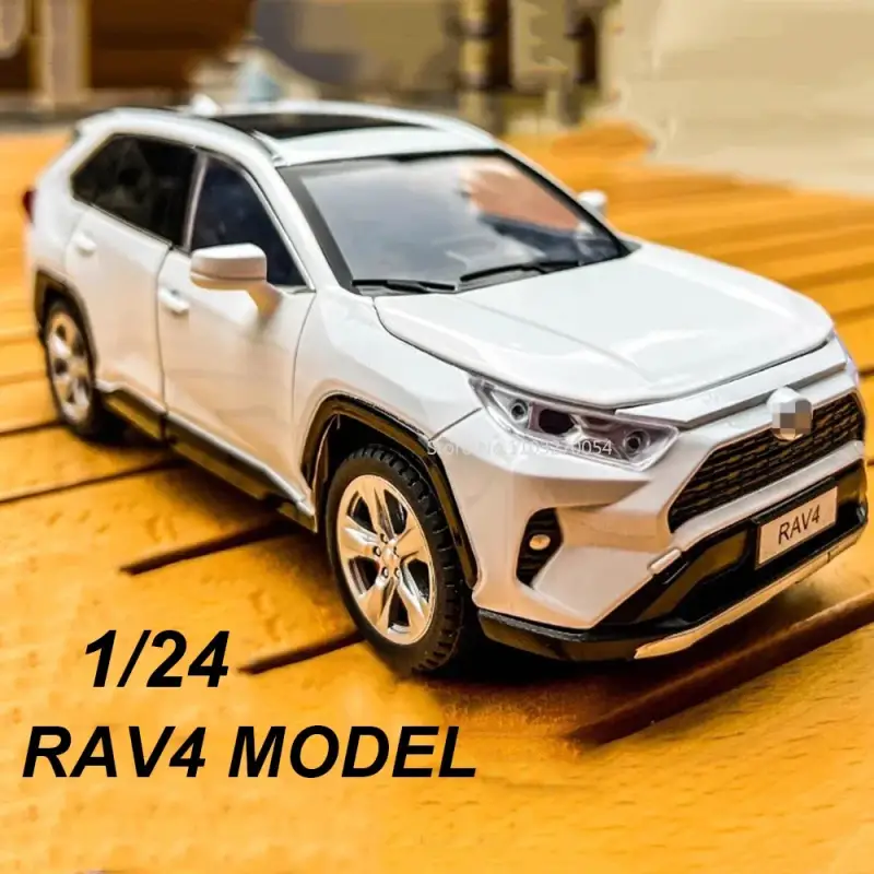 Toyota RAV4 1:24 Model Samochodu Metalowy Dźwięk i Światło