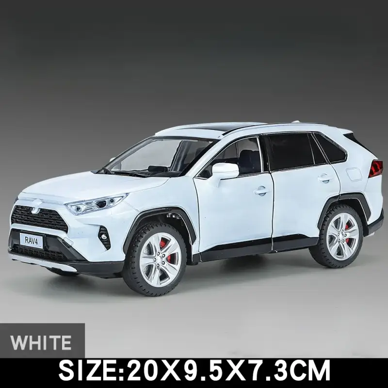 Toyota RAV4 1:24 Model Samochodu Metalowy Dźwięk i Światło