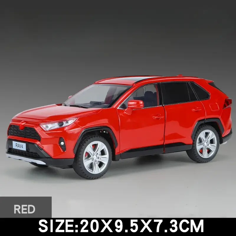 Toyota RAV4 1:24 Model Samochodu Metalowy Dźwięk i Światło