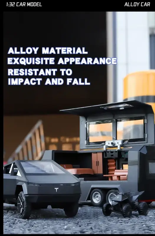 Tesla Cybertruck 1:32 Model Samochodu Metalowy