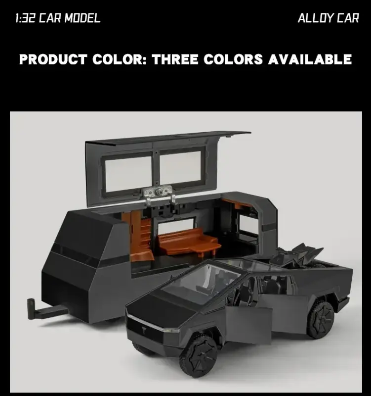 Tesla Cybertruck 1:32 Model Samochodu Metalowy