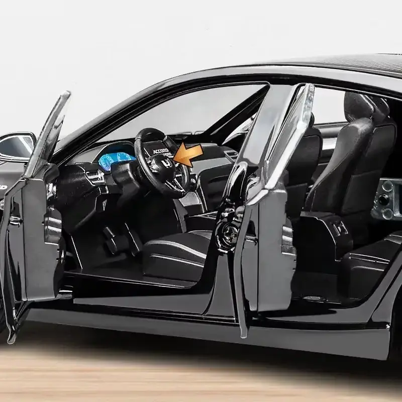 Honda Accord 1:24 Model Samochodu Metalowy Dźwięk i Światło