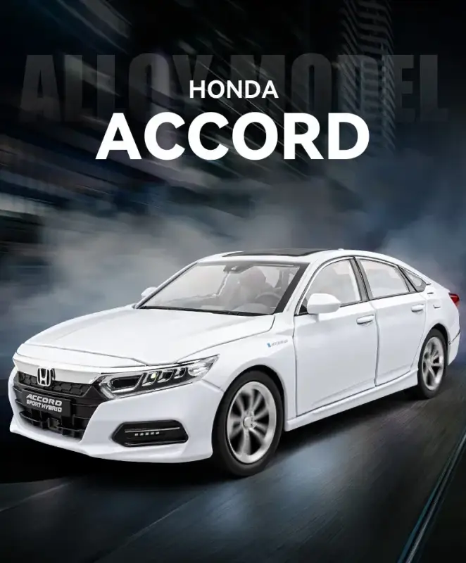 Honda Accord 1:24 Model Samochodu Metalowy Dźwięk i Światło