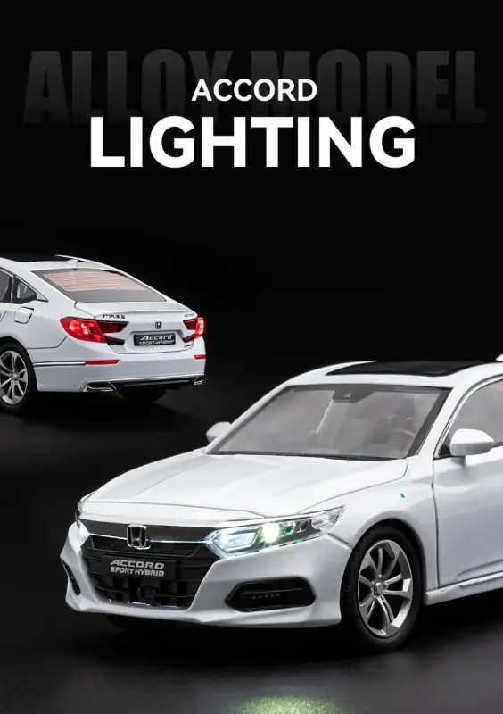 Honda Accord 1:24 Model Samochodu Metalowy Dźwięk i Światło