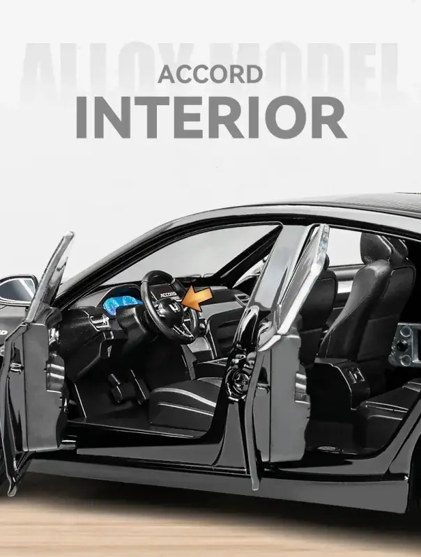 Honda Accord 1:24 Model Samochodu Metalowy Dźwięk i Światło