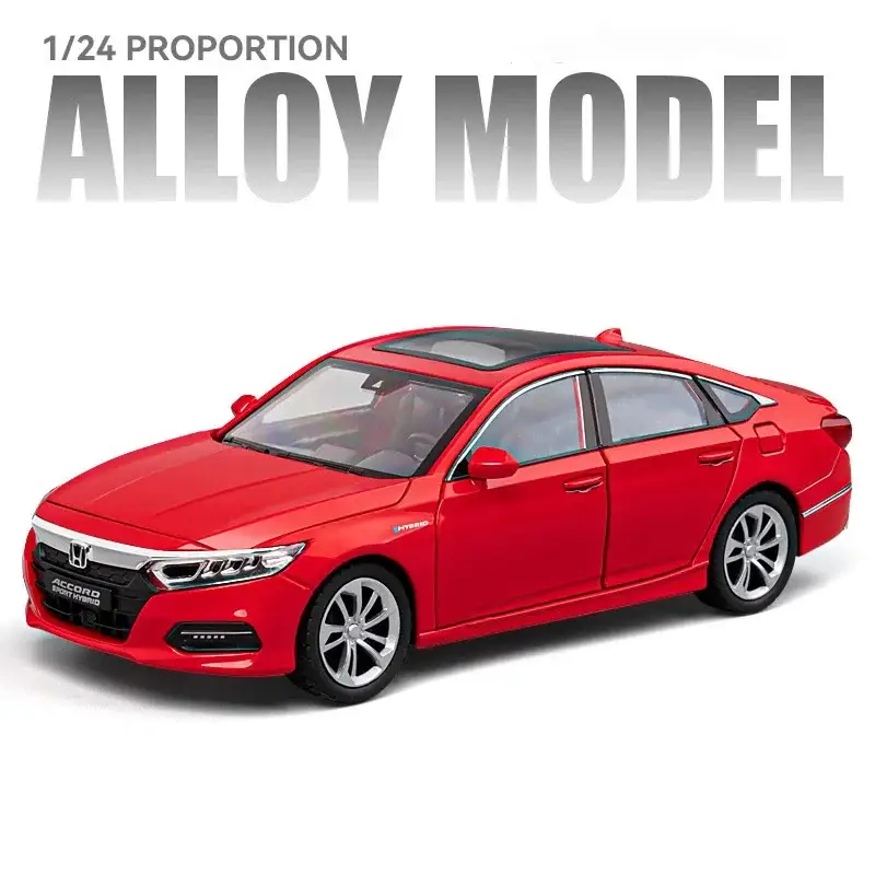 Honda Accord 1:24 Model Samochodu Metalowy Dźwięk i Światło