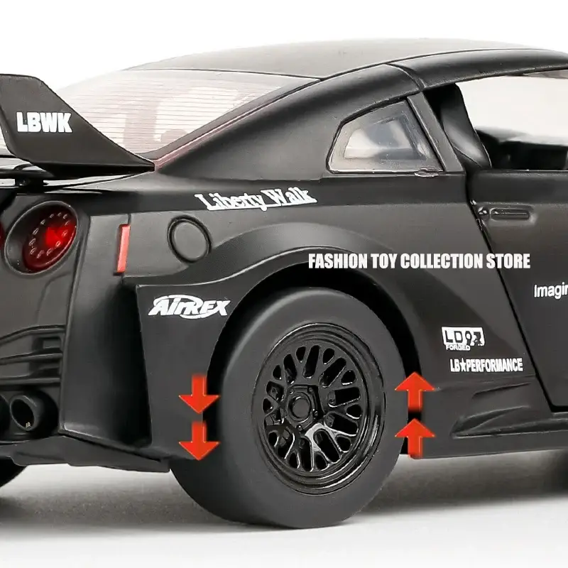 Nissan GTR CSR2 1:32 Model Samochodu Metalowy Dźwięk i Światło Fast & Furious