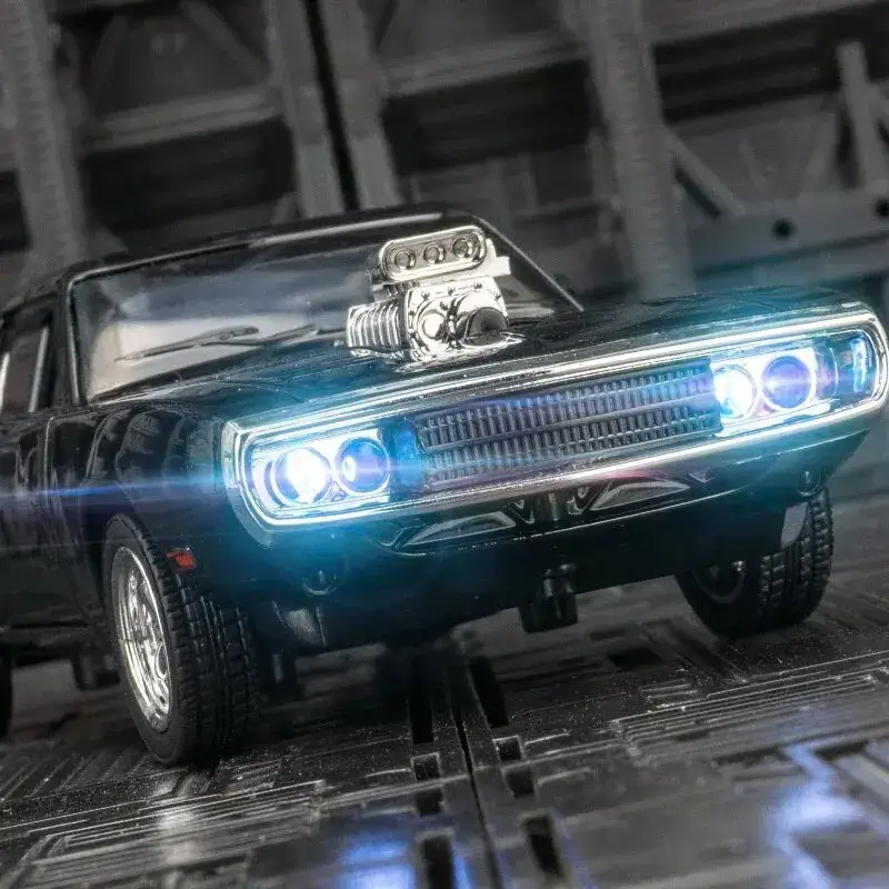 Dodge Charger 1970 1:32 Model Samochodu Metalowy Mechanizm Cofania