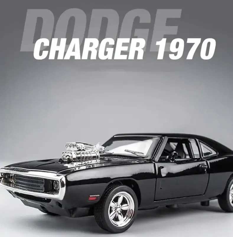 Dodge Charger 1970 1:32 Model Samochodu Metalowy Mechanizm Cofania