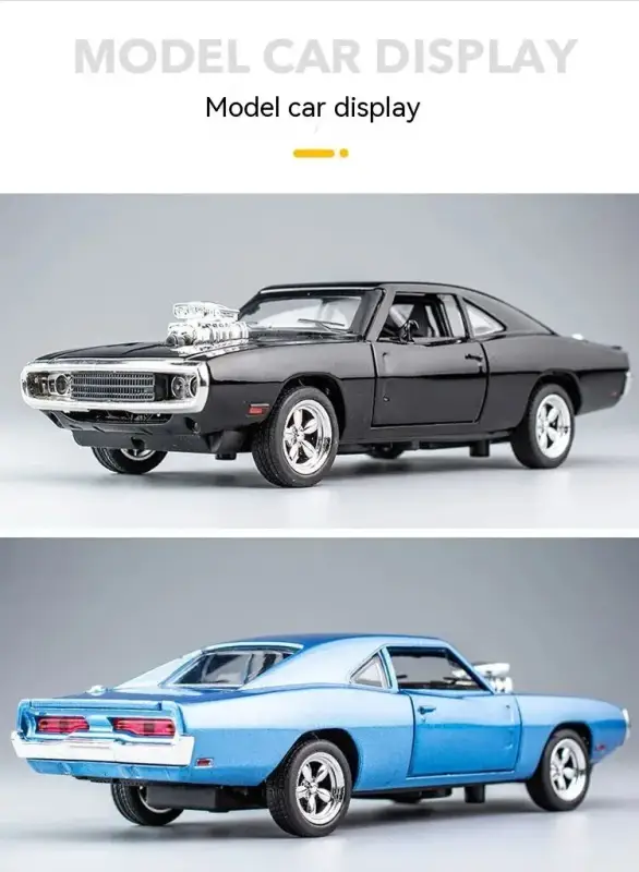 Dodge Charger 1970 1:32 Model Samochodu Metalowy Mechanizm Cofania
