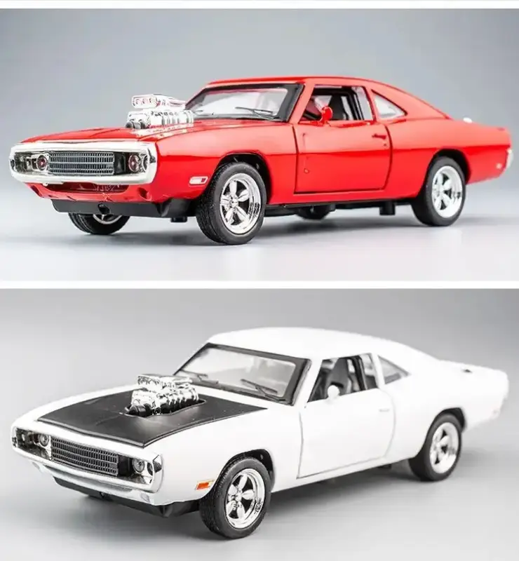 Dodge Charger 1970 1:32 Model Samochodu Metalowy Mechanizm Cofania