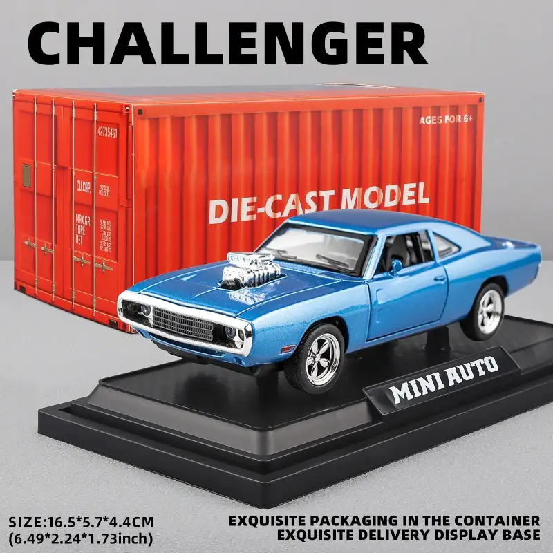 Dodge Charger 1970 1:32 Model Samochodu Metalowy Mechanizm Cofania