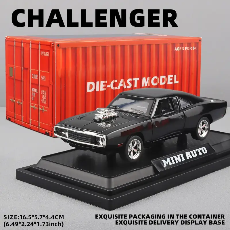 Dodge Charger 1970 1:32 Model Samochodu Metalowy Mechanizm Cofania