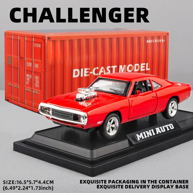 Dodge Charger 1970 1:32 Model Samochodu Metalowy Mechanizm Cofania