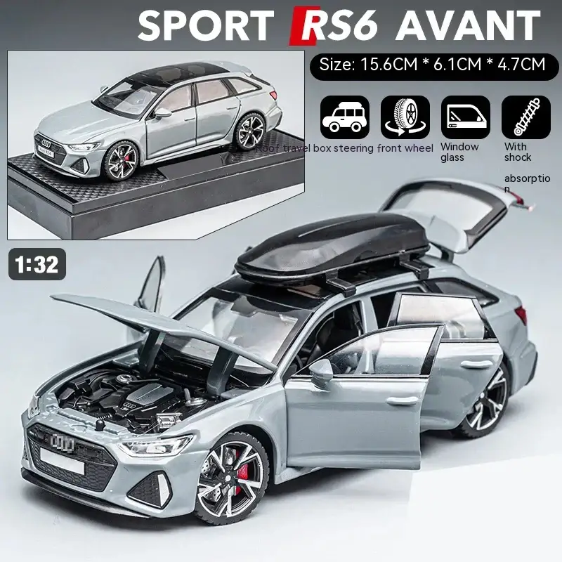 Audi RS6 1:32 Model Samochodu Metalowy