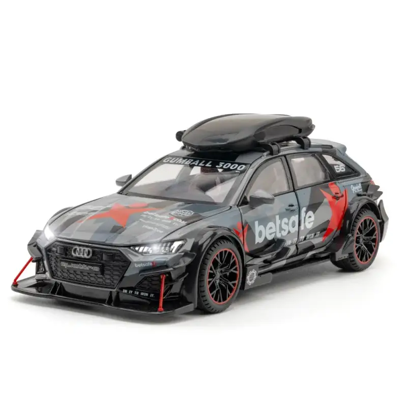 Audi RS6 1:24 Model Samochodu Metalowy Dźwięk i Światło