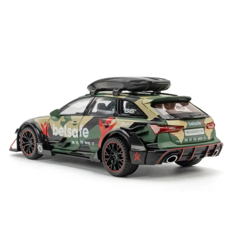 Audi RS6 1:24 Model Samochodu Metalowy Dźwięk i Światło