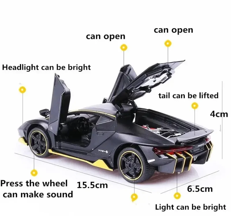 Lamborghini LP770 1:32 Model Samochodu Metalowy