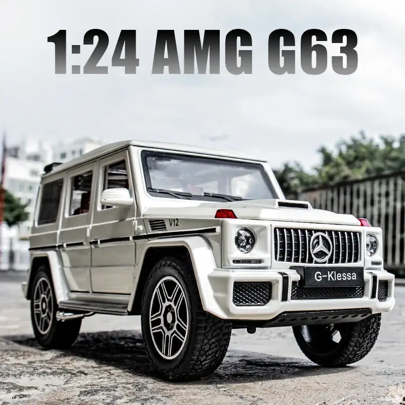 Mercedes-AMG G63 1:24 Model Samochodu Metalowy Dźwięk i Światło