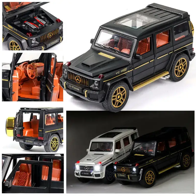 Mercedes-AMG G63 1:24 Model Samochodu Metalowy Dźwięk i Światło