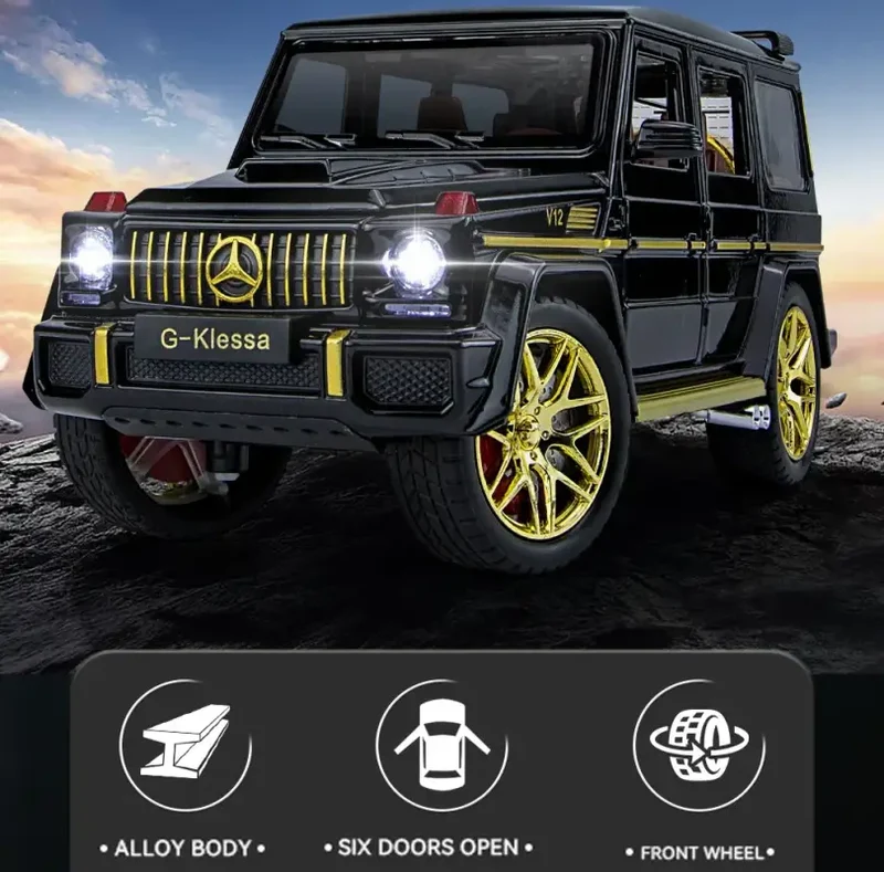 Mercedes-AMG G63 1:24 Model Samochodu Metalowy Dźwięk i Światło