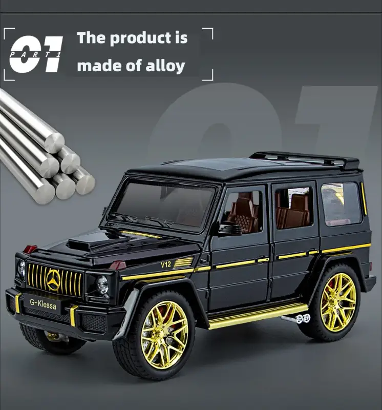 Mercedes-AMG G63 1:24 Model Samochodu Metalowy Dźwięk i Światło