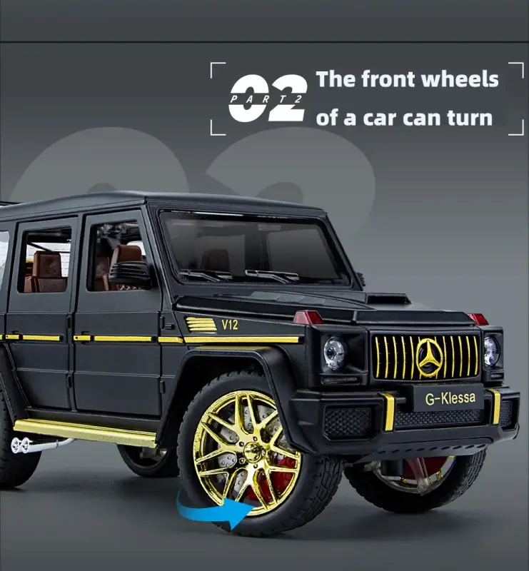 Mercedes-AMG G63 1:24 Model Samochodu Metalowy Dźwięk i Światło