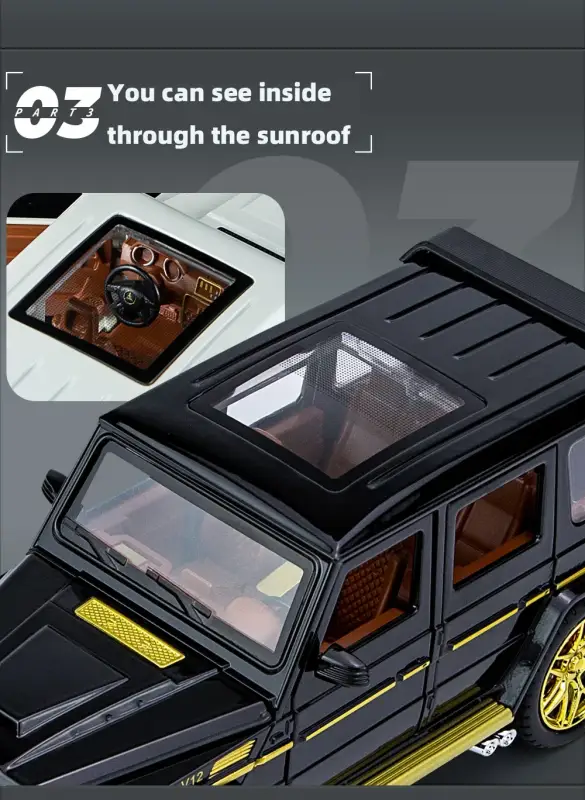 Mercedes-AMG G63 1:24 Model Samochodu Metalowy Dźwięk i Światło