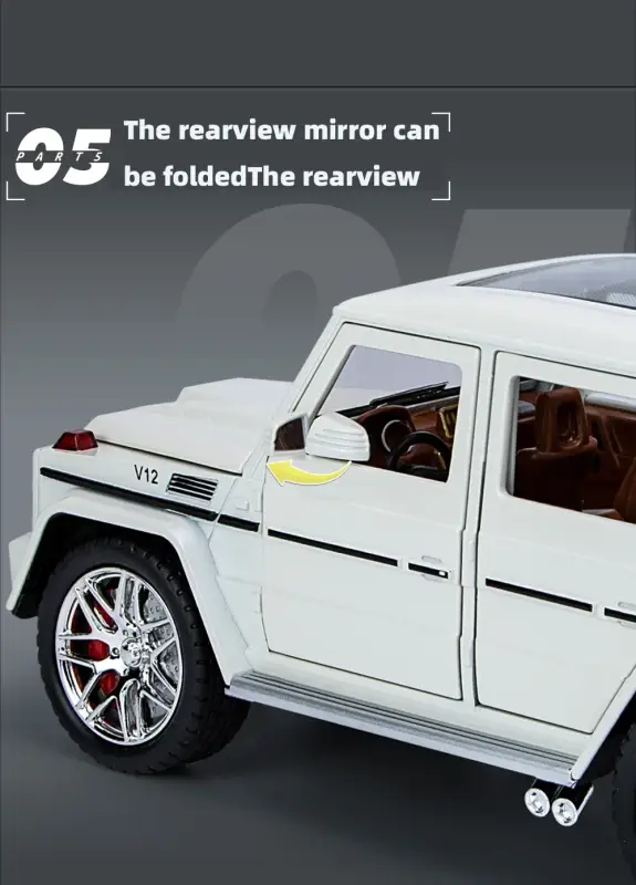 Mercedes-AMG G63 1:24 Model Samochodu Metalowy Dźwięk i Światło