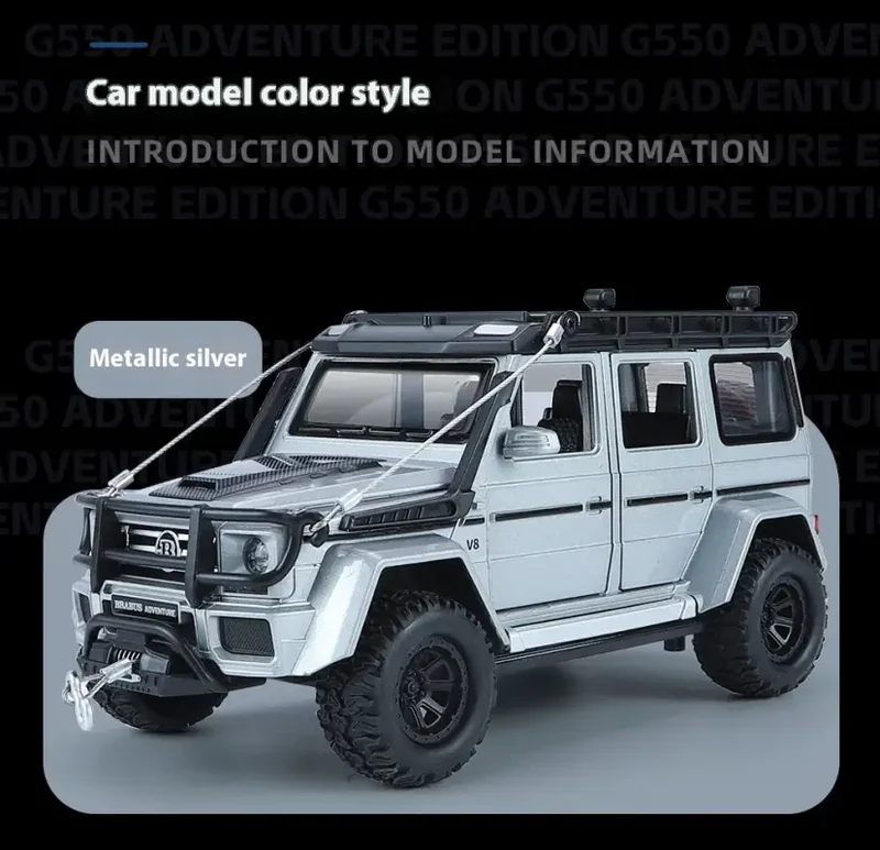Mercedes-AMG G63 1:24 Model Samochodu Metalowy Dźwięk i Światło