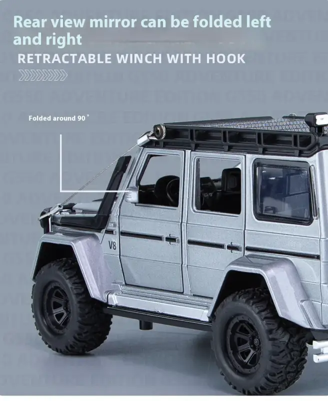 Mercedes-AMG G63 1:24 Model Samochodu Metalowy Dźwięk i Światło