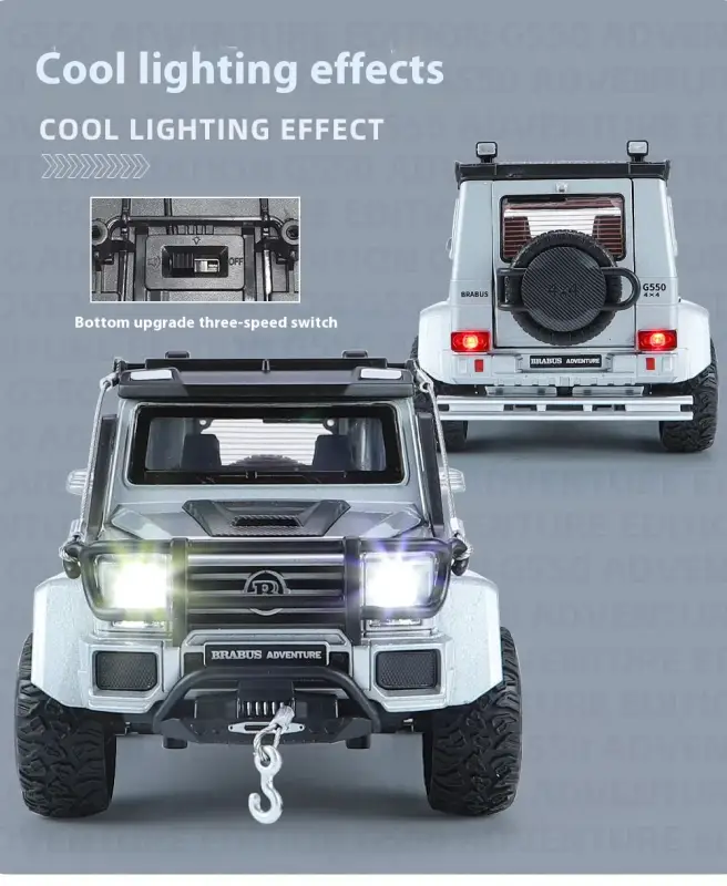 Mercedes-AMG G63 1:24 Model Samochodu Metalowy Dźwięk i Światło
