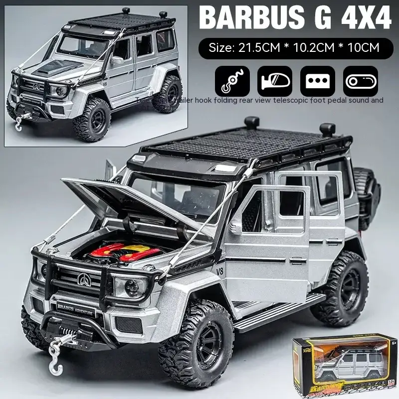 Mercedes-AMG G63 1:24 Model Samochodu Metalowy Dźwięk i Światło