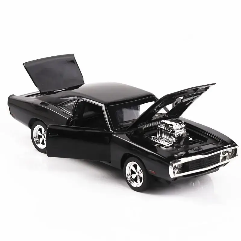 Dodge Charger 1970 1:32 Model Samochodu Metalowy Dźwięk i Światło Fast & Furious