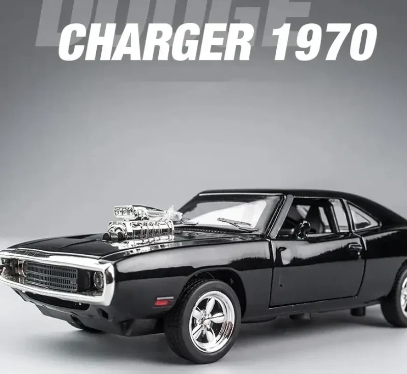 Dodge Charger 1970 1:32 Model Samochodu Metalowy Dźwięk i Światło Fast & Furious