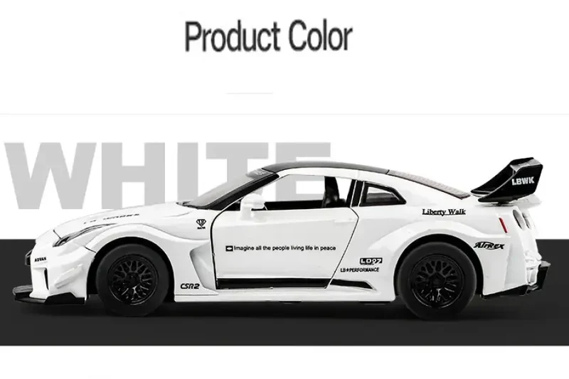 Nissan GTR CSR2 1:32 Model Samochodu Metalowy