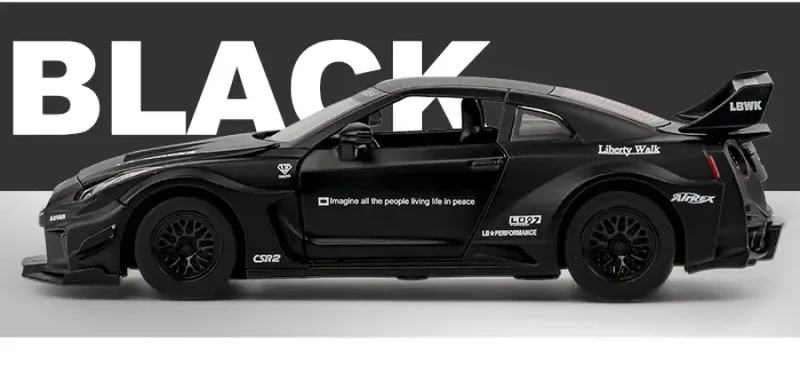 Nissan GTR CSR2 1:32 Model Samochodu Metalowy