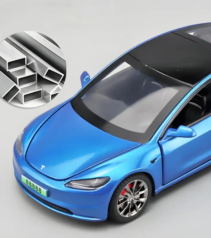 Tesla Model 3 2024 1:32 Model Samochodu Metalowy Dźwięk i Światło