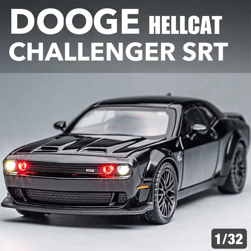 Dodge Challenger Hellcat 1:32 Model Samochodu Metalowy Dźwięk