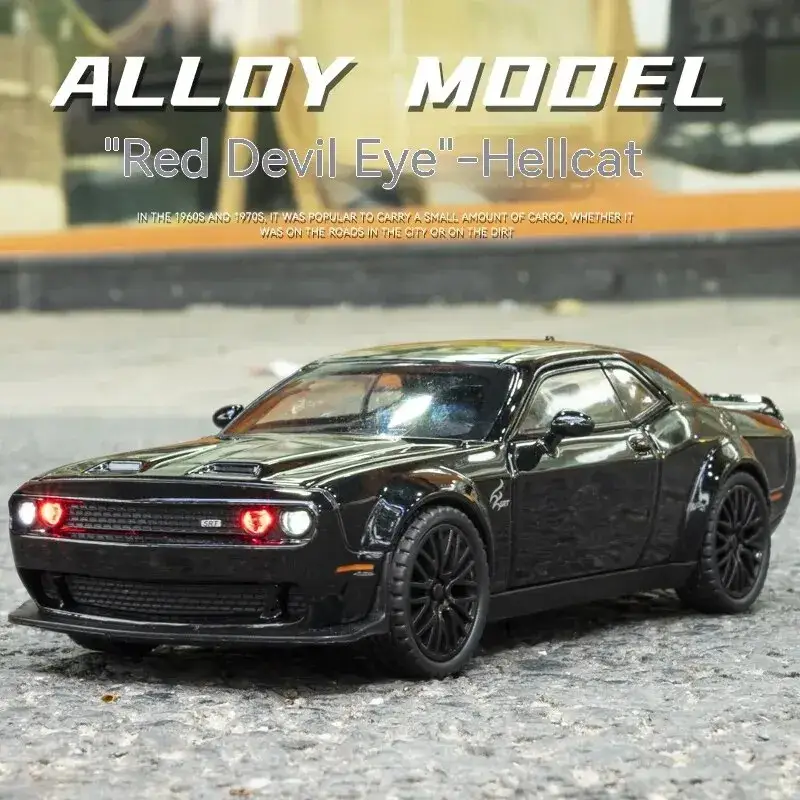 Dodge Challenger Hellcat 1:32 Model Samochodu Metalowy Dźwięk