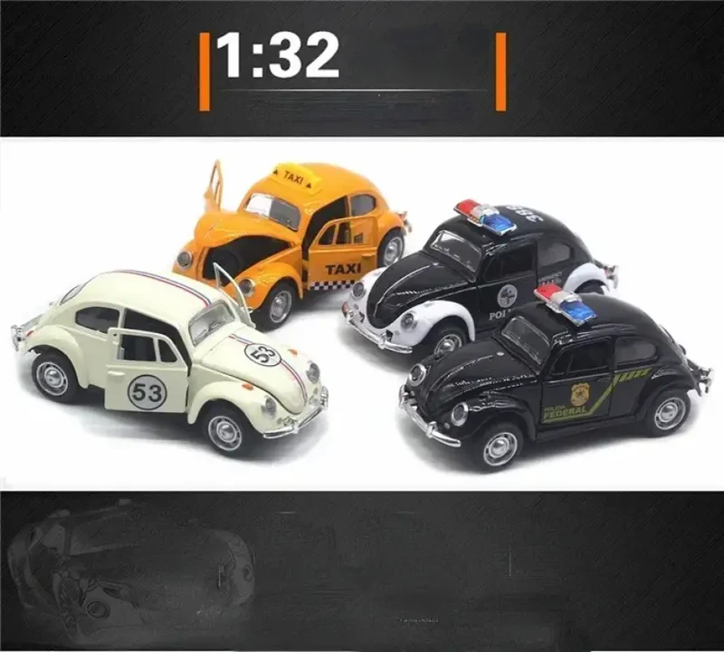 Volkswagen Beetle 1:32 Model Samochodu Metalowy Mechanizm Cofania