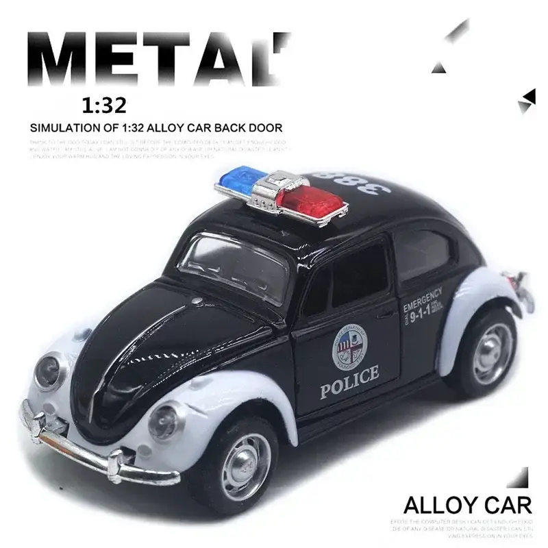 Volkswagen Beetle 1:32 Model Samochodu Metalowy Mechanizm Cofania