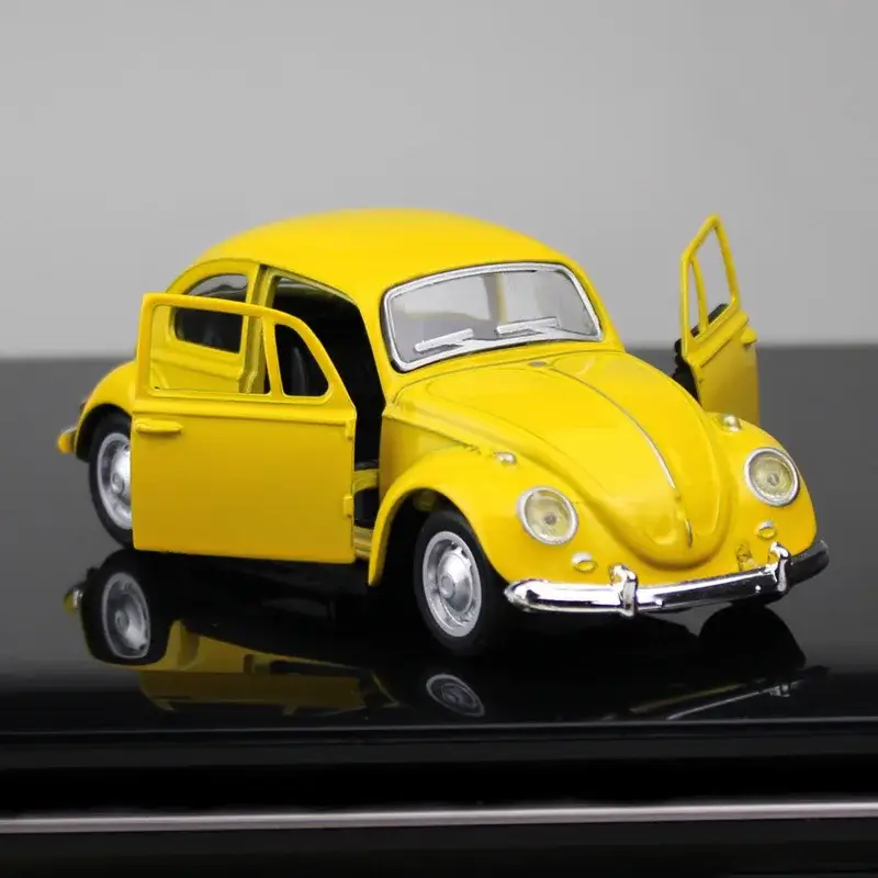 Volkswagen Beetle 1:36 Model Samochodu Metalowy Otwierane Drzwi Mechanizm Cofania