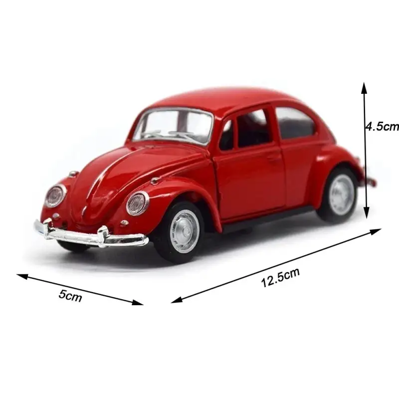 Volkswagen Beetle 1:36 Model Samochodu Metalowy Otwierane Drzwi Mechanizm Cofania