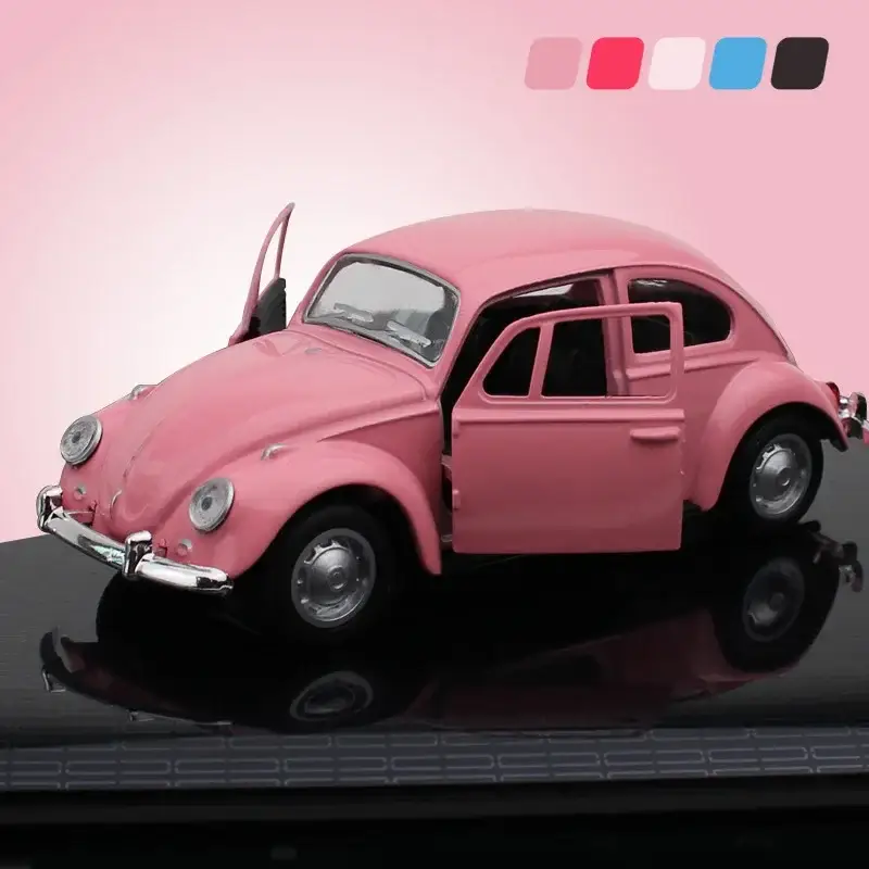 Volkswagen Beetle 1:36 Model Samochodu Metalowy Otwierane Drzwi Mechanizm Cofania